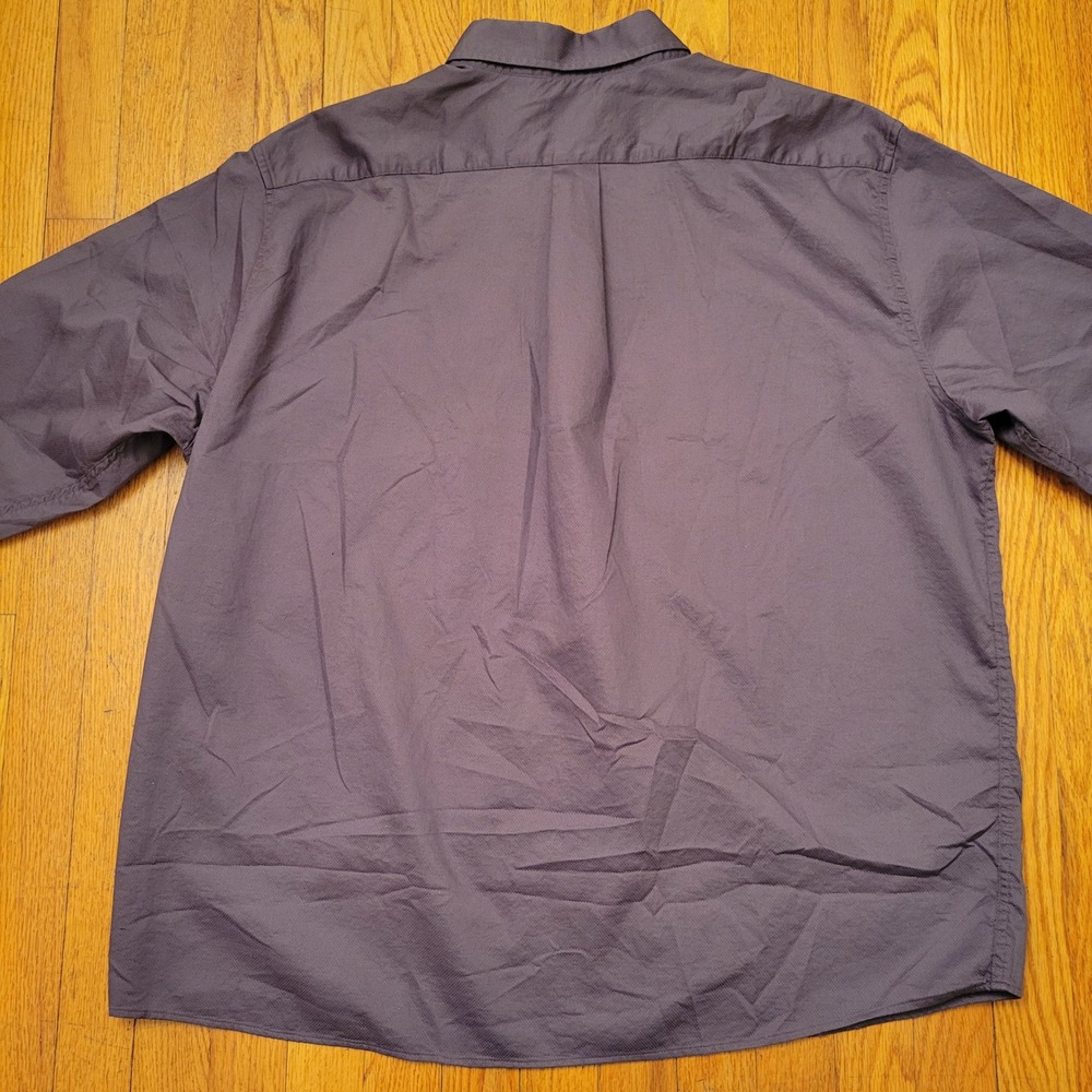 ROWM Solid Gray‎ Button Down Shirt Long Sleeve 2X… - image 5